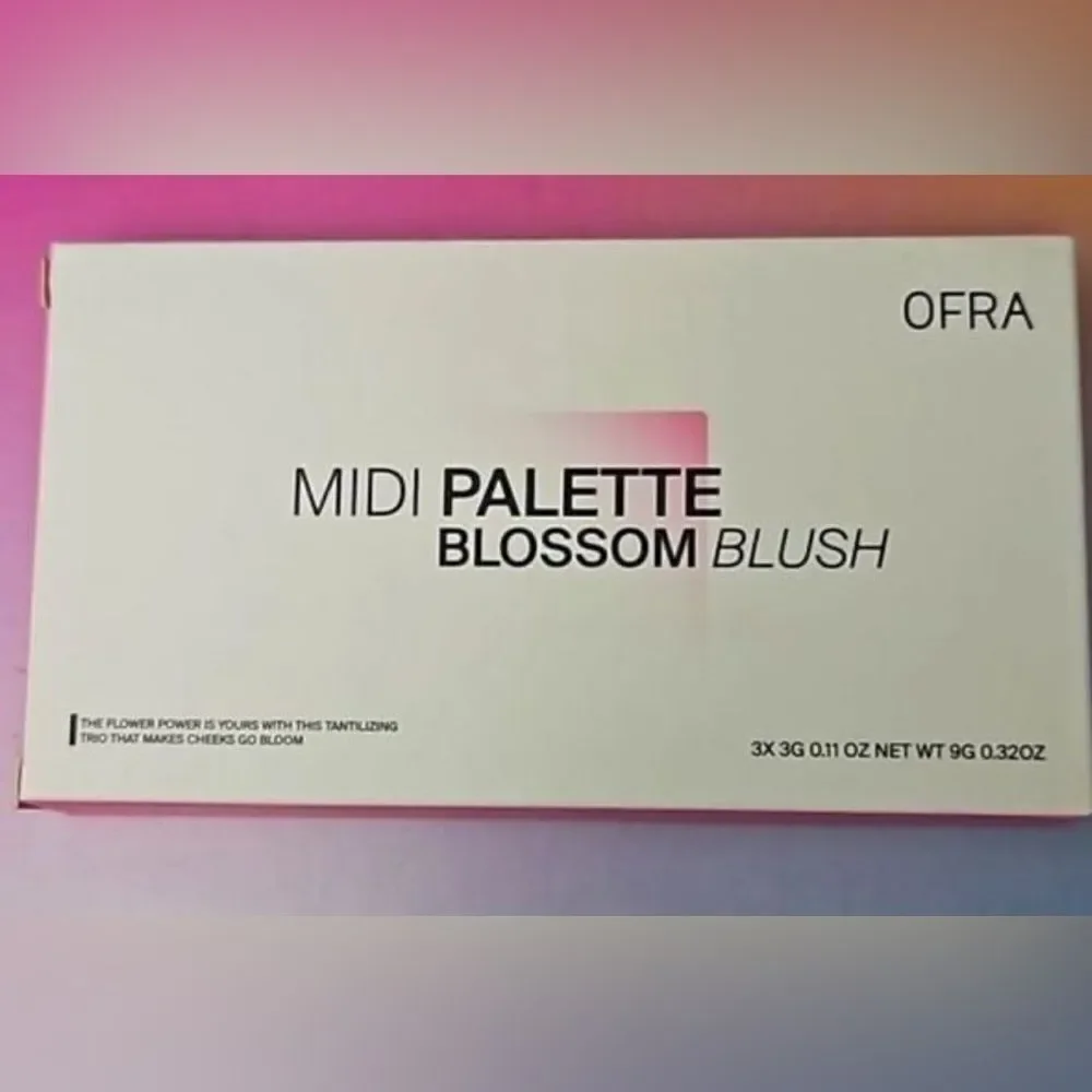 NIB OFRA Cosmetics Blossom Blush Midi Palette with 3 Pink Shades